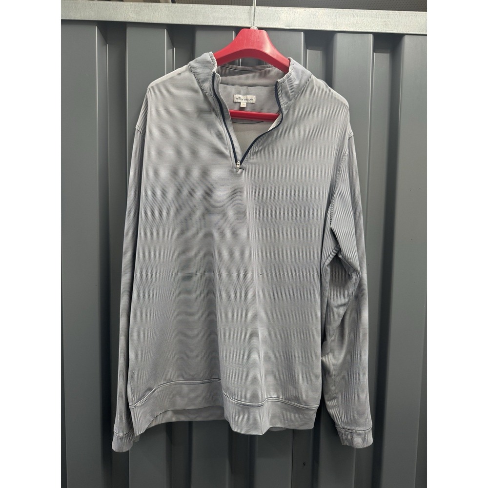 Peter Millar Pullover Mens Size XL‎ Crown Perth Performance 1/4 Zip Blue Striped